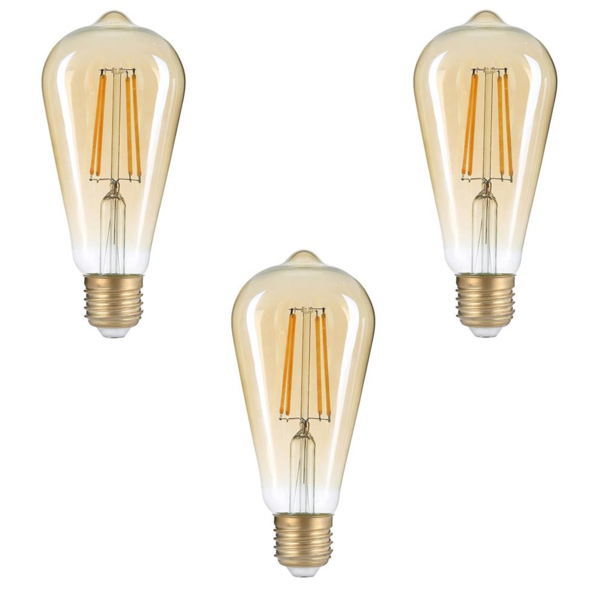 Ampuller  Heka Led Filament Rustik Ampul 8W Gün Işığı - 3 Adet