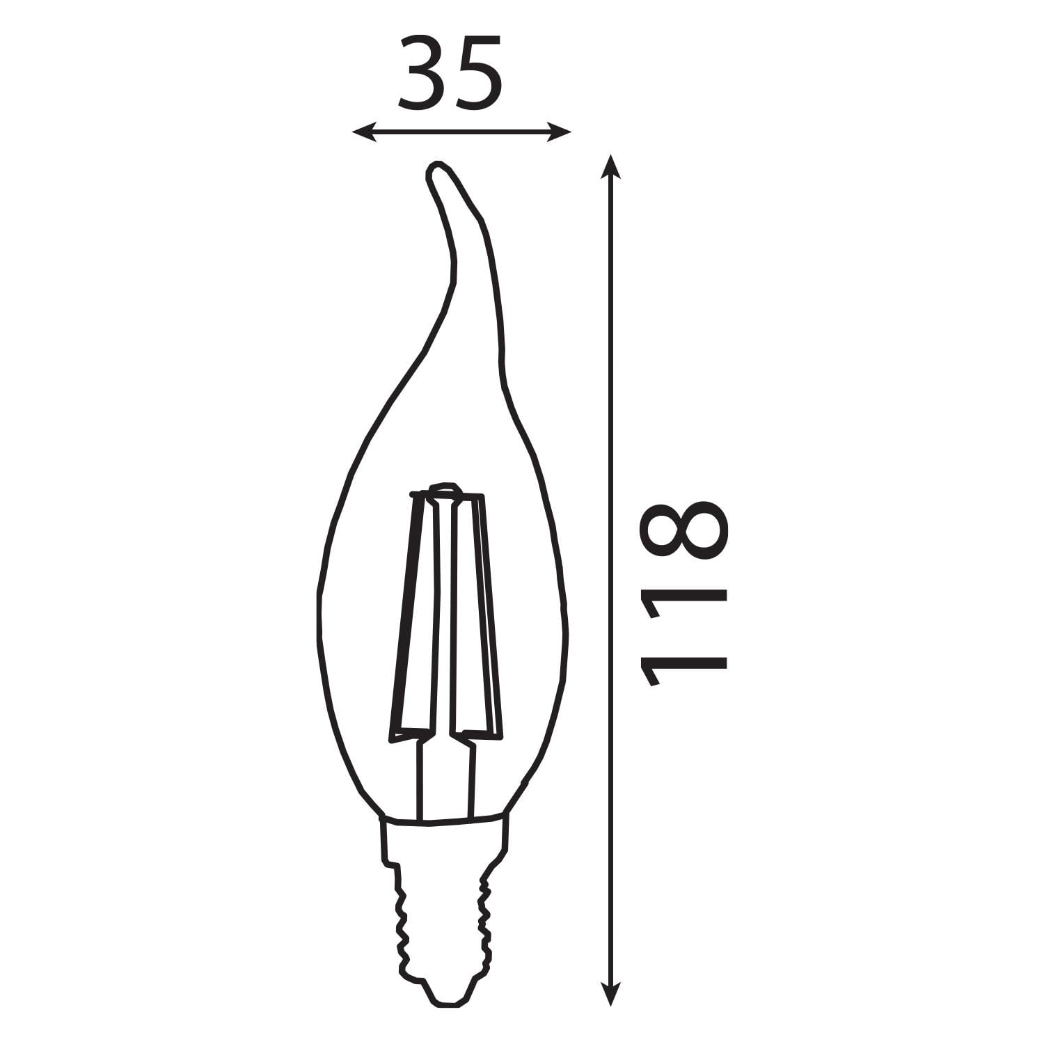 Led Ampuller  Horoz Filement Flame Ampul - 4 ADET