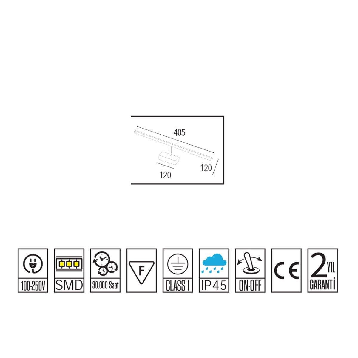 Led Aplik  Horoz Led Ayna Apliği