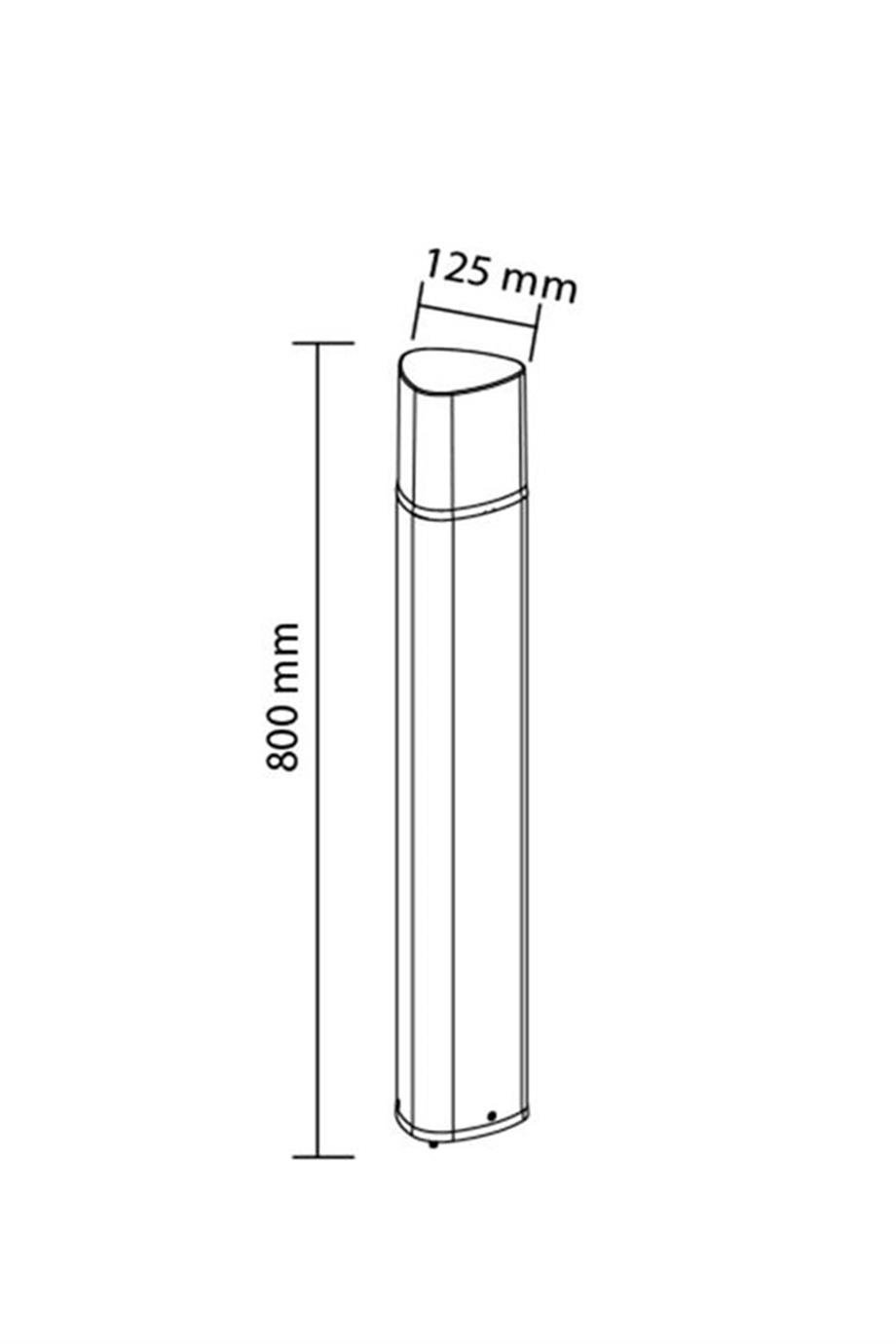 Bahçe Aydınlatmaları  Kayın 80 cm Bolard Bahçe Armatürü