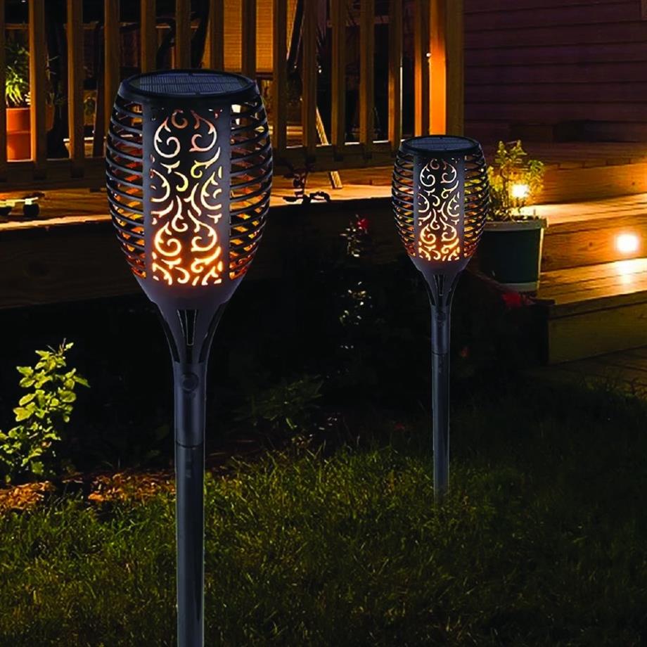 Solar Ürünler 10W Solar Fonksiyonel Bahçe Armatürü 15W Solar Alev Efektli Meşale