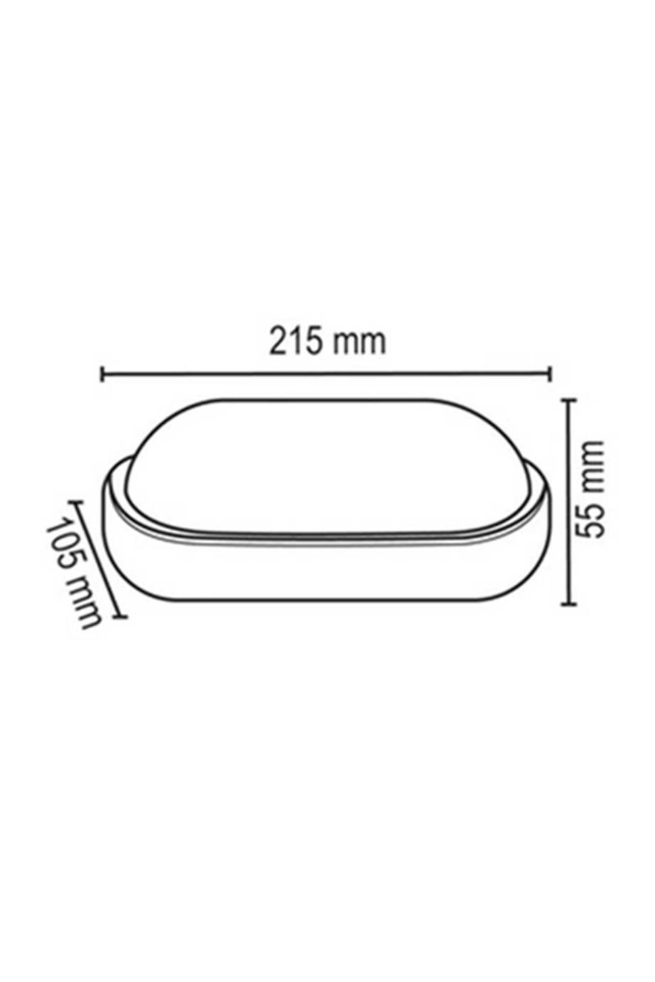 IP65 Gloplar 22W Beyaz Oval Glop - Lambasan IP44 Oval Beyaz Glop