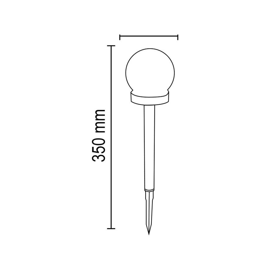 Solar Ürünler 3W Solar Camlı Çim Armatürü - Lambasan 3W Solar Glop Çim Armatürü