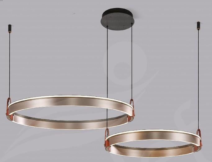 Modern Avize Bakır Yuvarlak Modern Avize 2li Bakır Yuvarlak Modern Avize 2li