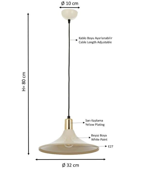 Sarkıt Avize Beyaz Sarkıt Avize Lambasan Beyaz Sarkıt Avize
