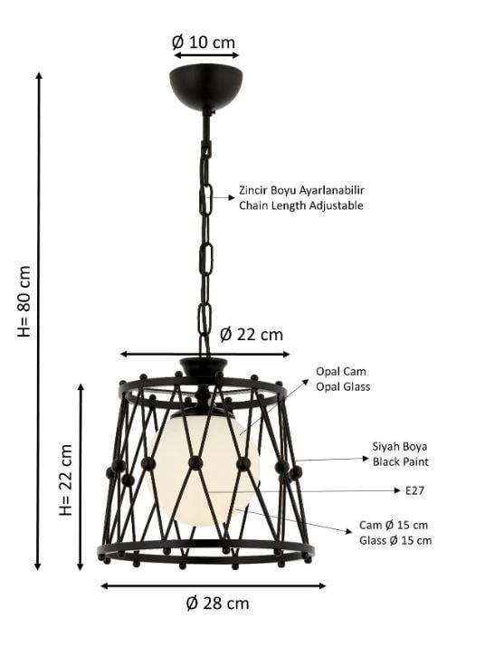 Sarkıt Avize Eskitme Kaplama Tekli Avize Lambasan Eskitme Kaplama Tekli Avize