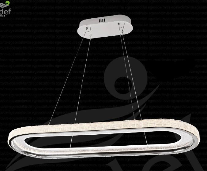 Ledli Avize  Gümüş Ledli  Oval Avize  Gümüş Ledli  Oval Avize 