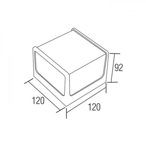 Bahçe Aydınlatmaları Horoz Cube 076-068-0008 Dış Mekan LED Aplik 8W 4200K  Cube Dış Mekan LED Aplik 8W 4200K