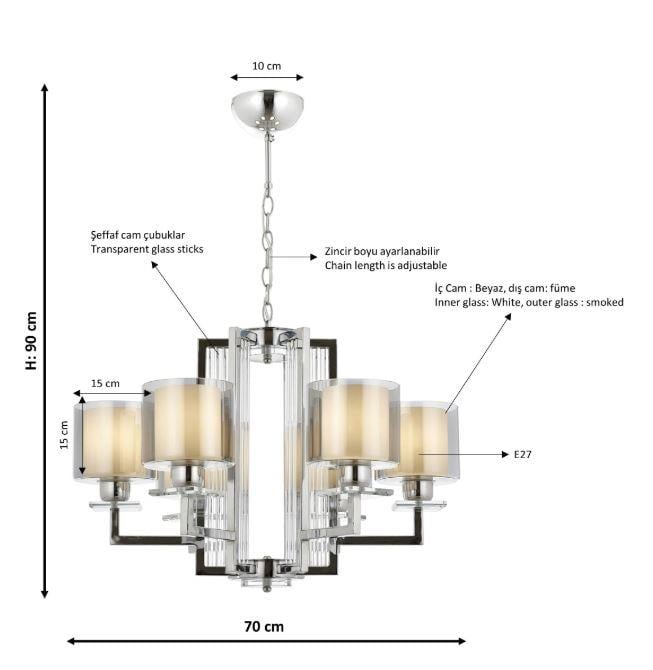 Modern Avize Krom Kaplama Modern Avize Lambasan Krom Kaplama Modern Avize