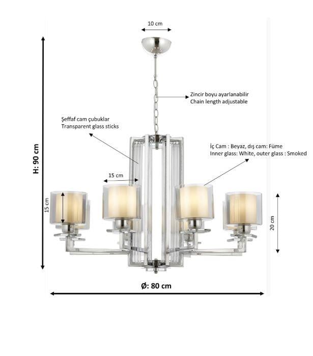 Modern Avize Krom Kaplama Modern Avize Lambasan Krom Kaplama Modern Avize