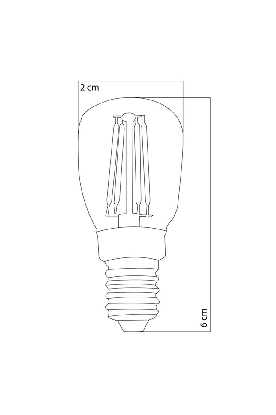 Led Filament Rustik Ampul 2w Gün Işığı