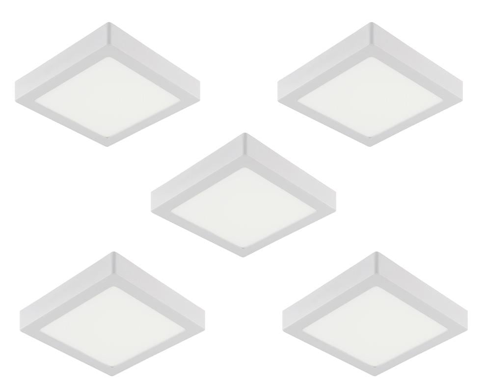 Led Armatürler Sıva Üstü Kare LED Panel 5'li Set - Siyah ve Beyaz Kasa Seçenekleri Karolin Sıva Üstü Kare LED Panel Aydınlatma - 5'li