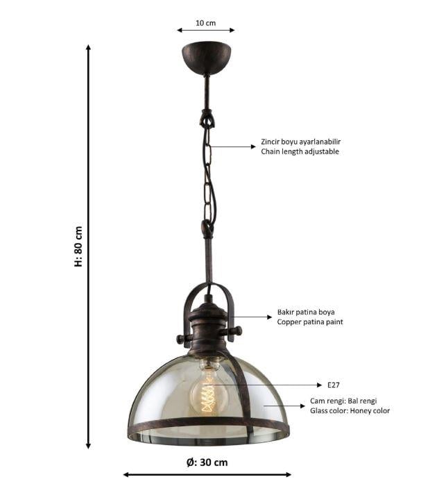 Tekli Avize Siyah Boyalı Modern Avize Lambasan Siyah Boyalı Modern Avize