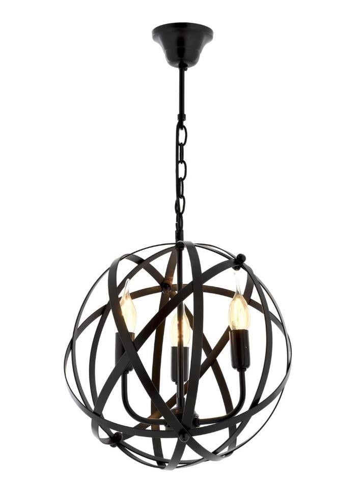 Sarkıt Avize Siyah Boyalı Sarkıt Avize Lambasan Siyah Boyalı Sarkıt Avize