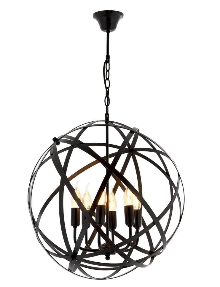 Sarkıt Avize Siyah Boyalı Sarkıt Avize Lambasan Siyah Boyalı Sarkıt Avize