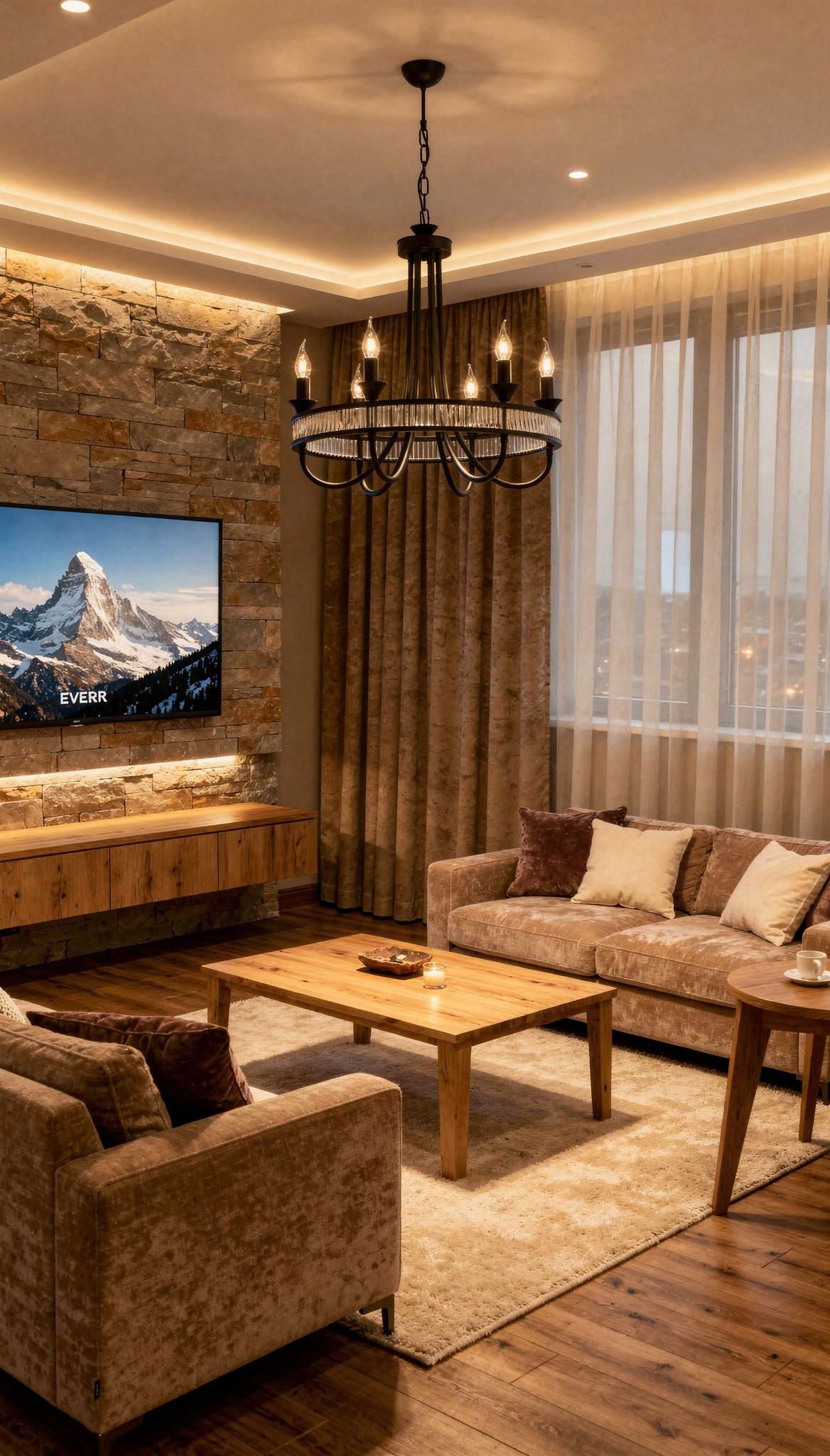 Retro Avize Siyah Kaplama Luxury Avize 6lı Siyah Kaplama Luxury Avize 6lı