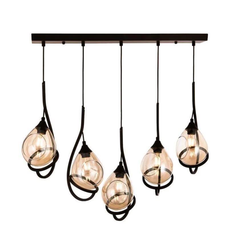 Sarkıt Avize Siyah Sarkıt Avize Lambasan Siyah Sarkıt Avize