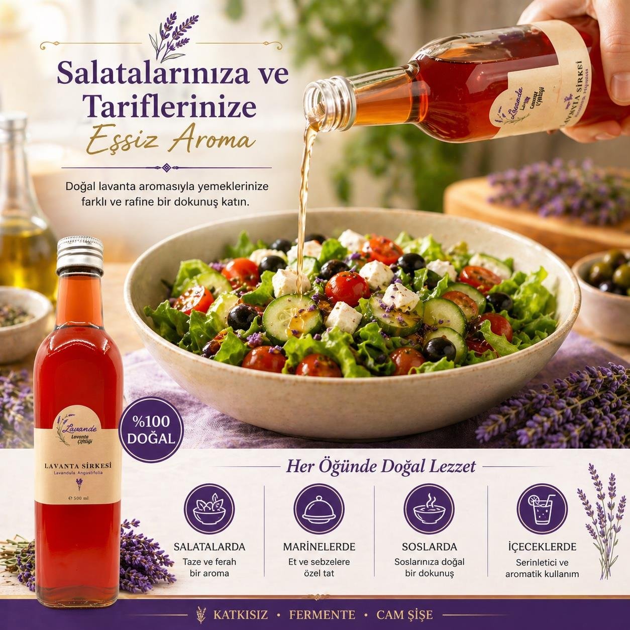 Doğal Lavanta Sirkesi 500 ml