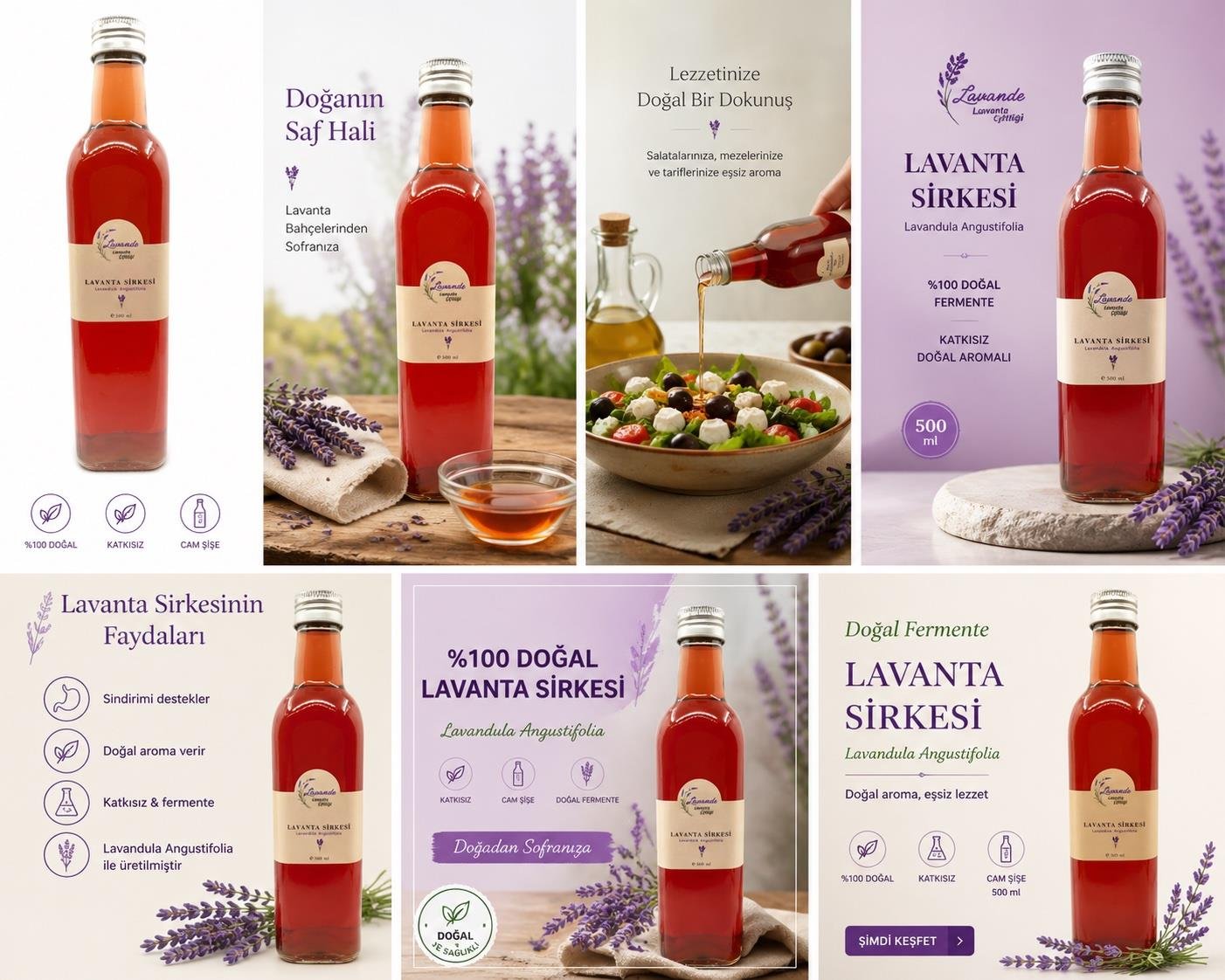 Doğal Lavanta Sirkesi 500 ml