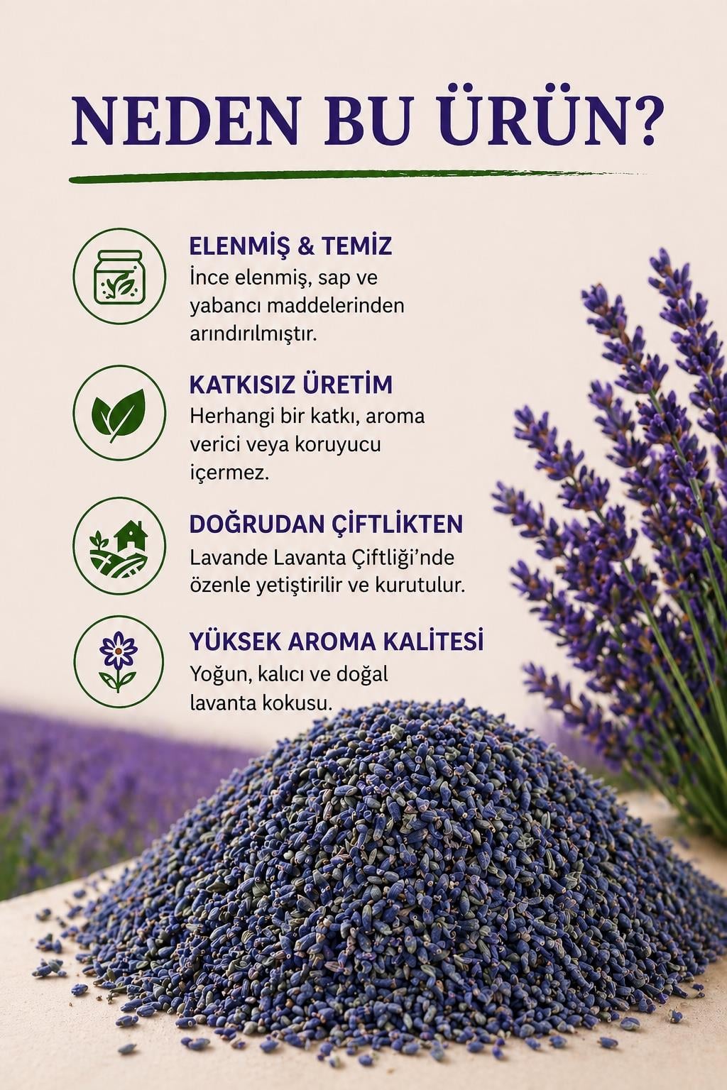Lavanta Kuru Çiçeği 250 Gr. (2025 YENİ SEZON)