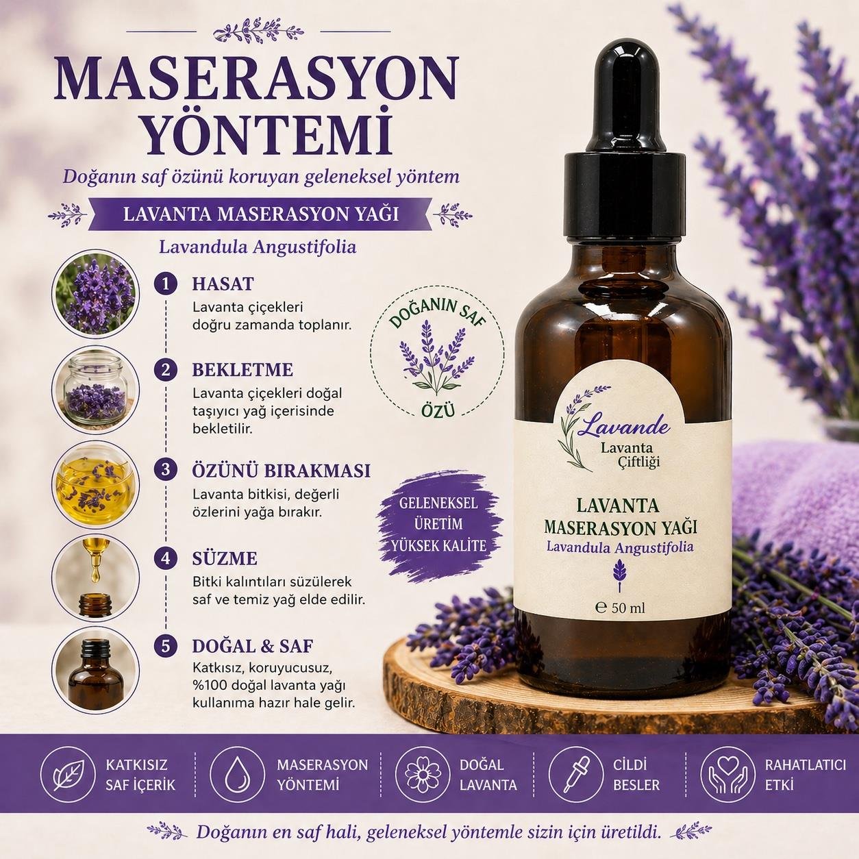 Lavanta Masaj Yağı-50ml