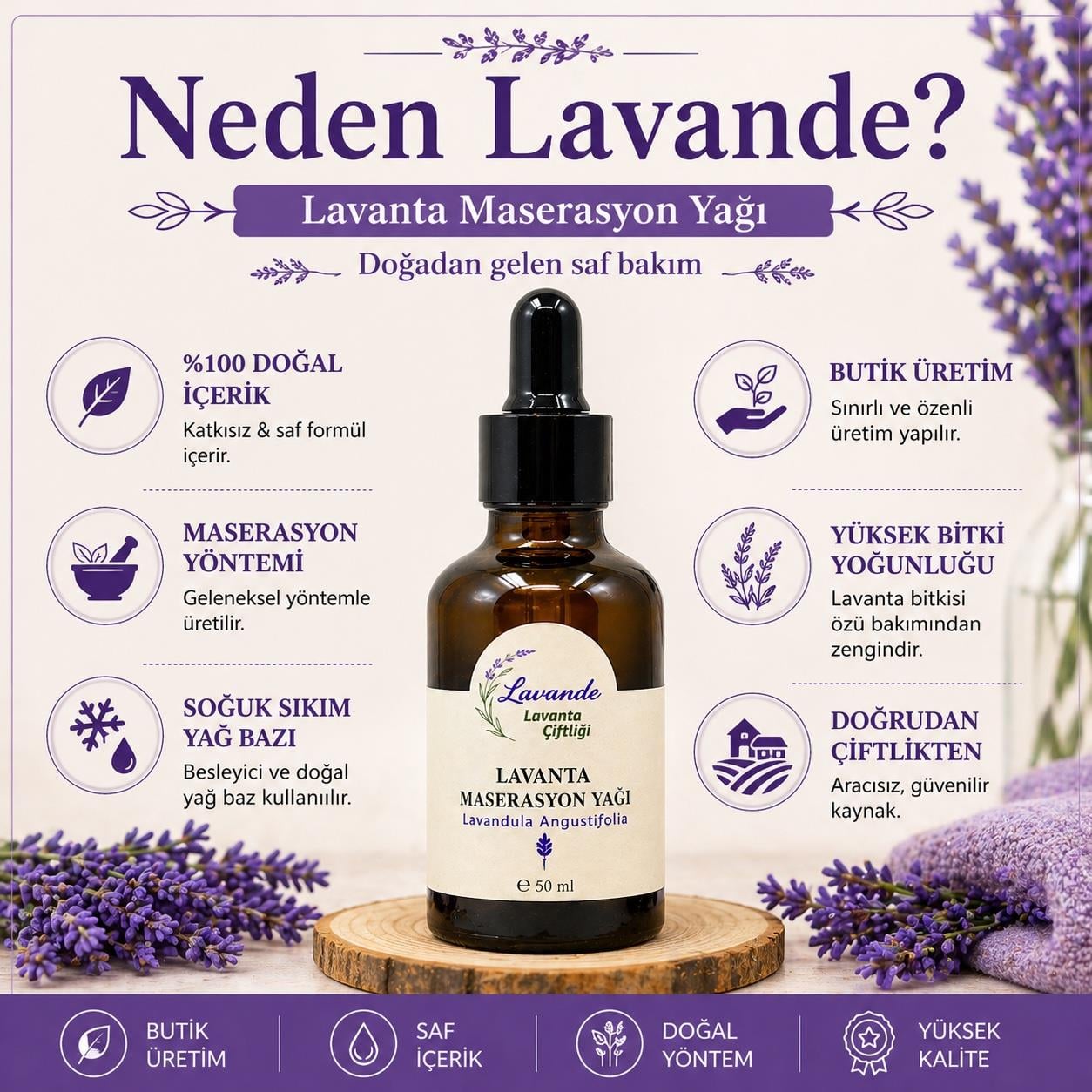 Lavanta Masaj Yağı-50ml