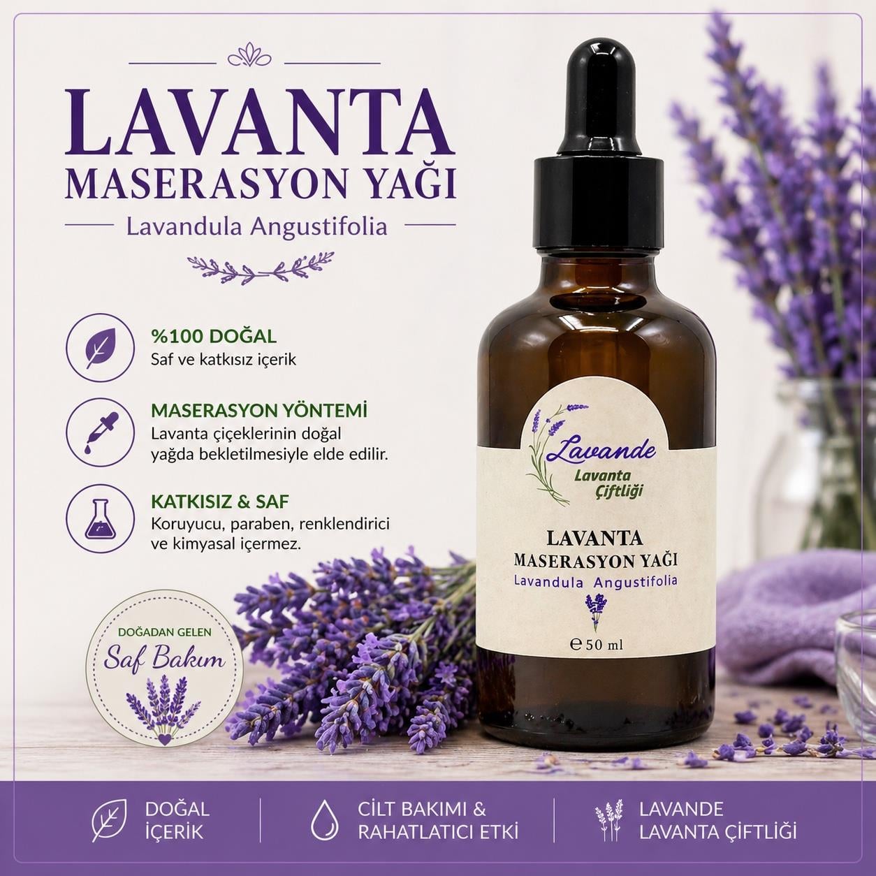 Lavanta Masaj Yağı-50ml
