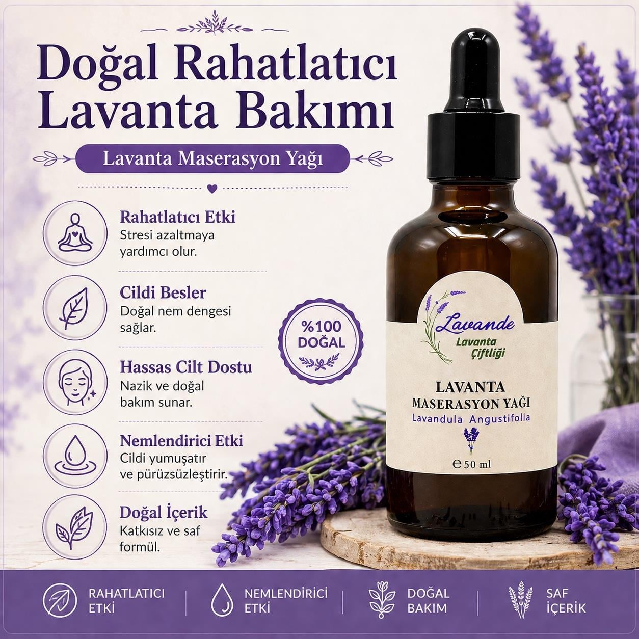 Lavanta Masaj Yağı-50ml