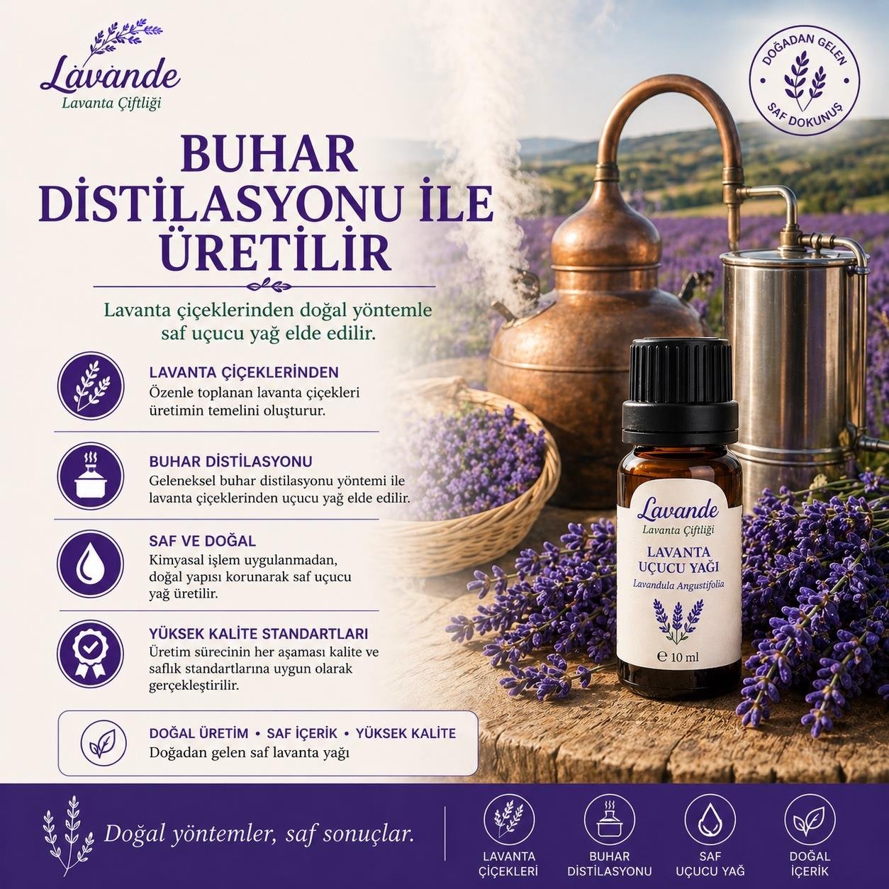 Lavanta Yağı (L. Angustifolia) 10ml-İçten Damlalıklı