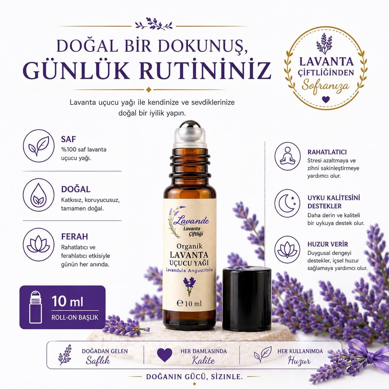 Lavanta Yağı (L. Angustifolia) 10ml-Roll on