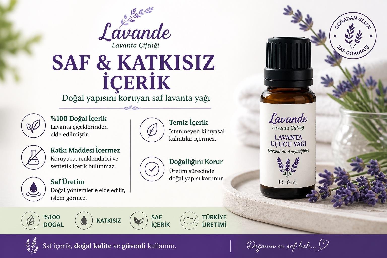 Lavanta Yağı (L. Angustifolia) 10ml-İçten Damlalıklı