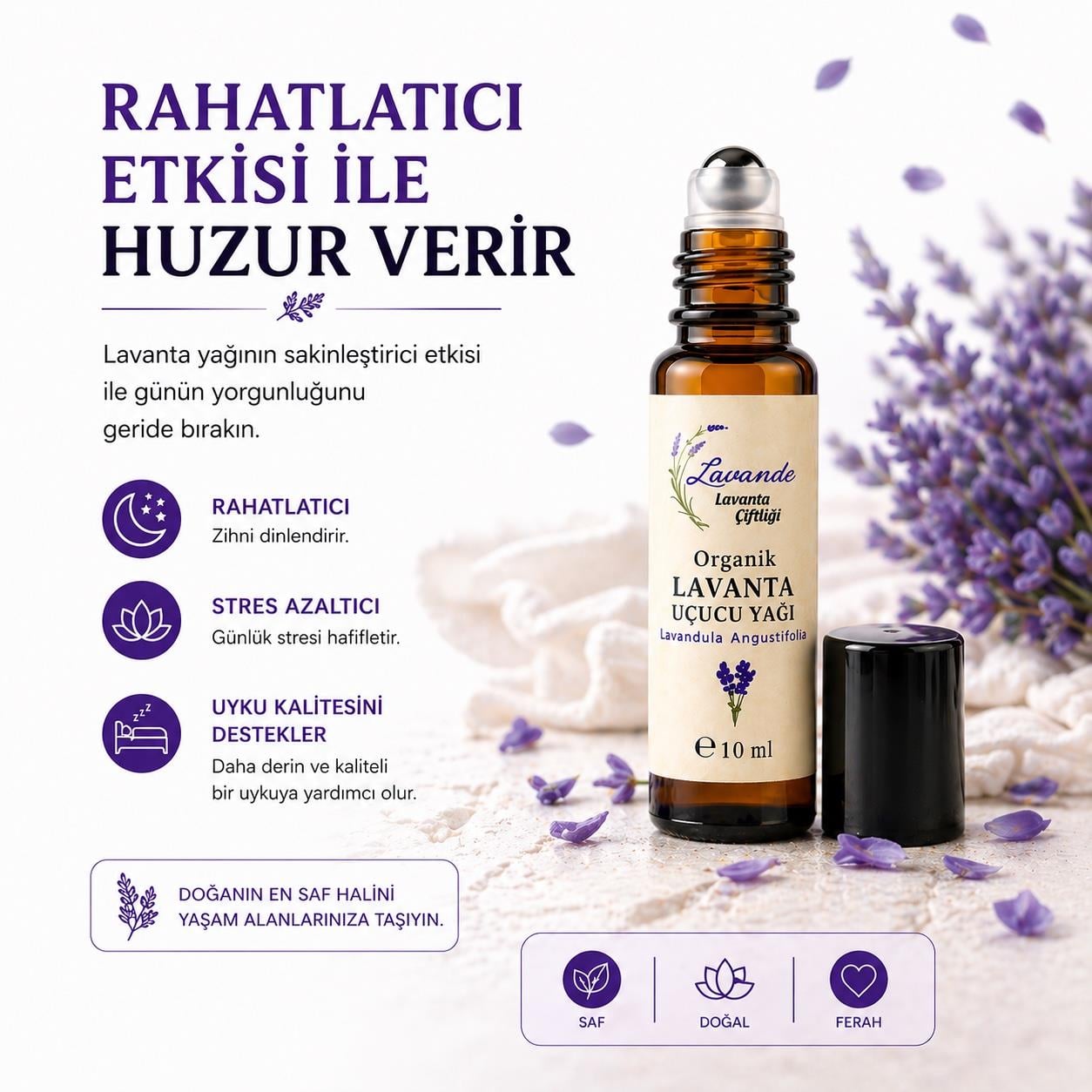 Lavanta Yağı (L. Angustifolia) 10ml-Roll on