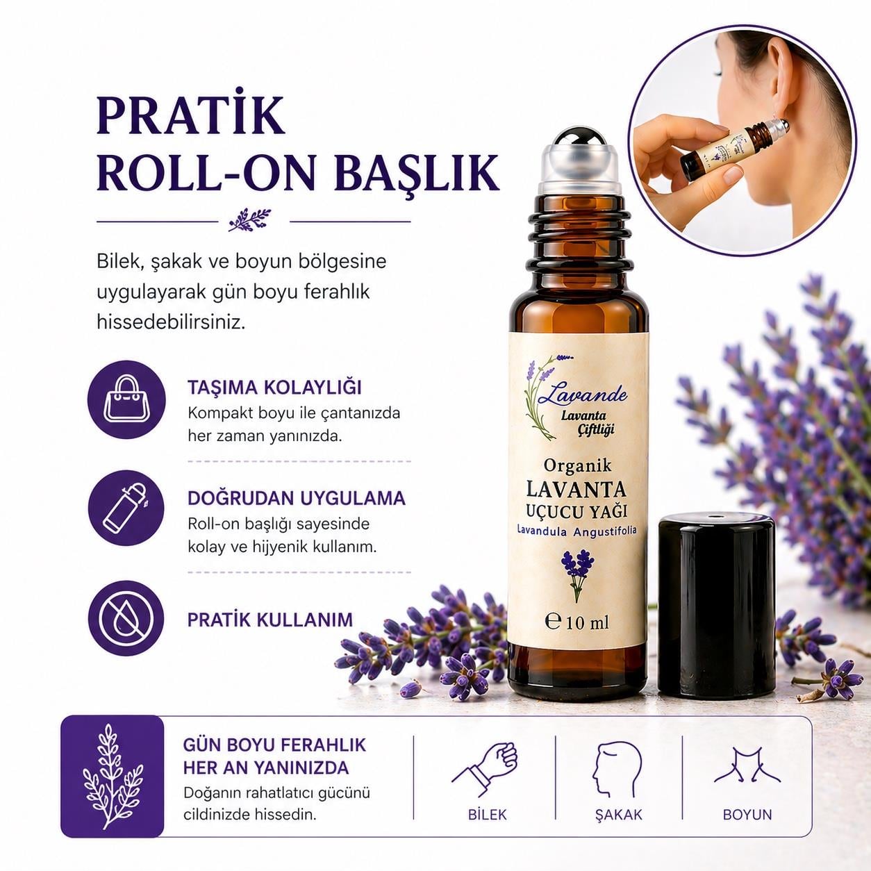 Lavanta Yağı (L. Angustifolia) 10ml-Roll on