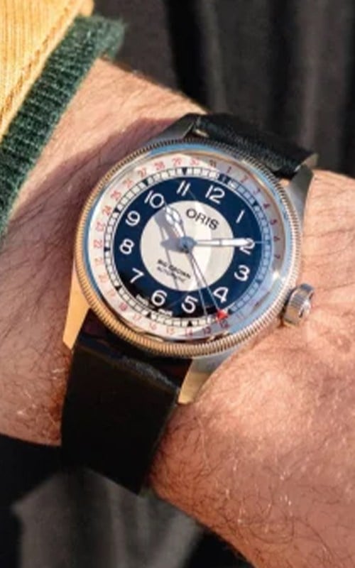 Oris 01 754 7779 4061-07 5 19 25 Big Crown Pointer Date Bullseye Erkek Kol Saati