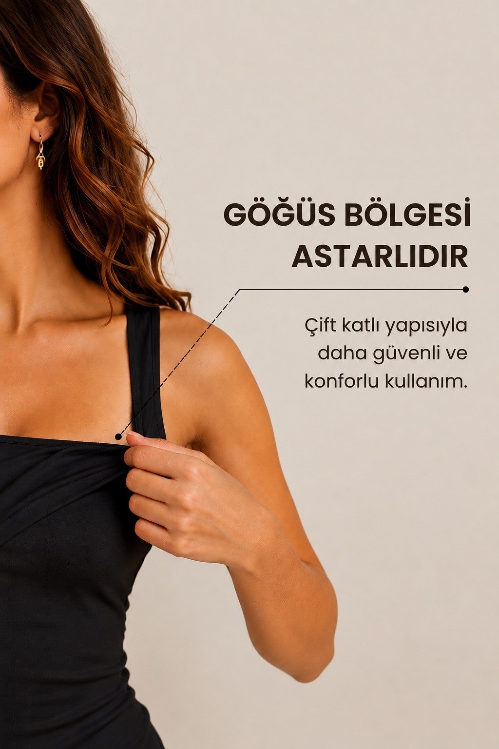 Bianca Likralı Toparlayıcı Kare Yaka Göğüs Astarlı Dalgıç AtletBluzİSTANGÜL BUTİK