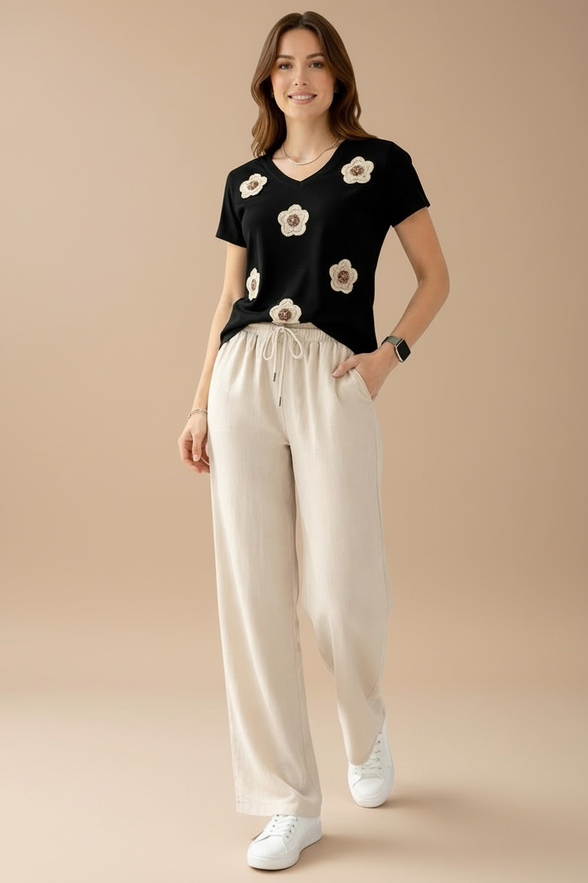 Bodrum Relax Bol Paça Keten PantolonBodrum Relax Bol Paça Keten Pantolon – Rahat Kesim Yazlık Kadın Pantolon (3XL’ye Kadar)PantolonİSTANGÜL BUTİK