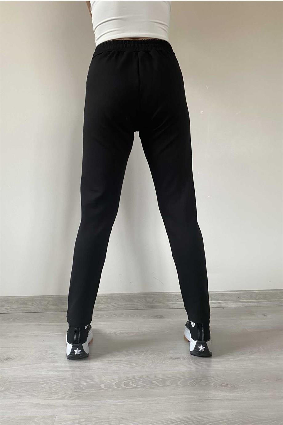 Cepli Bağcıklı Çelik Örme Pantolon