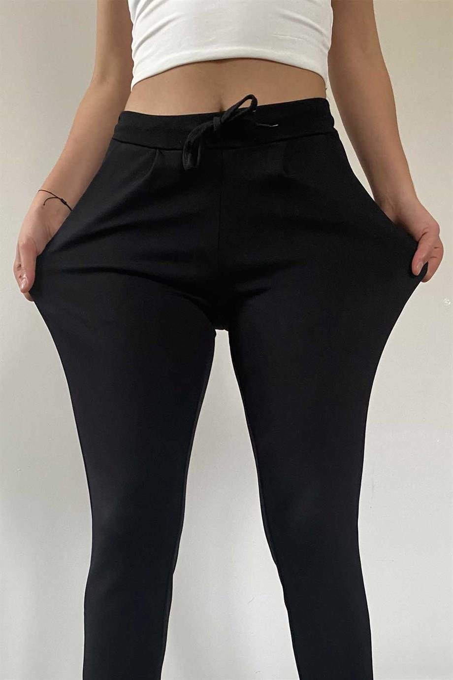 Cepli Bağcıklı Çelik Örme Pantolon