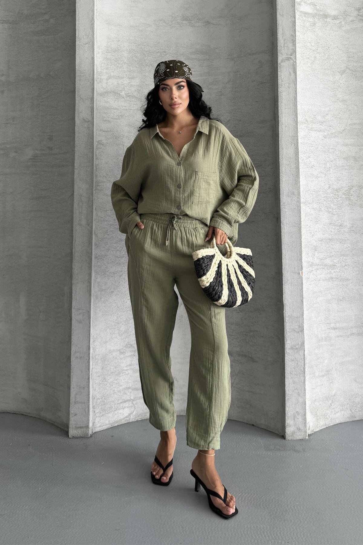 Coastal Muse Müslin Kumaş Oversize İkili TakımCoastal Muse Müslin Oversize Takım – Rahat ŞıklıkTAKIMİSTANGÜL BUTİK