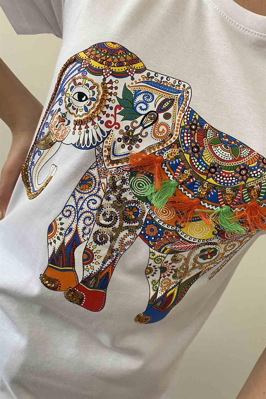 Elephant Bisiklet Yaka Tişört