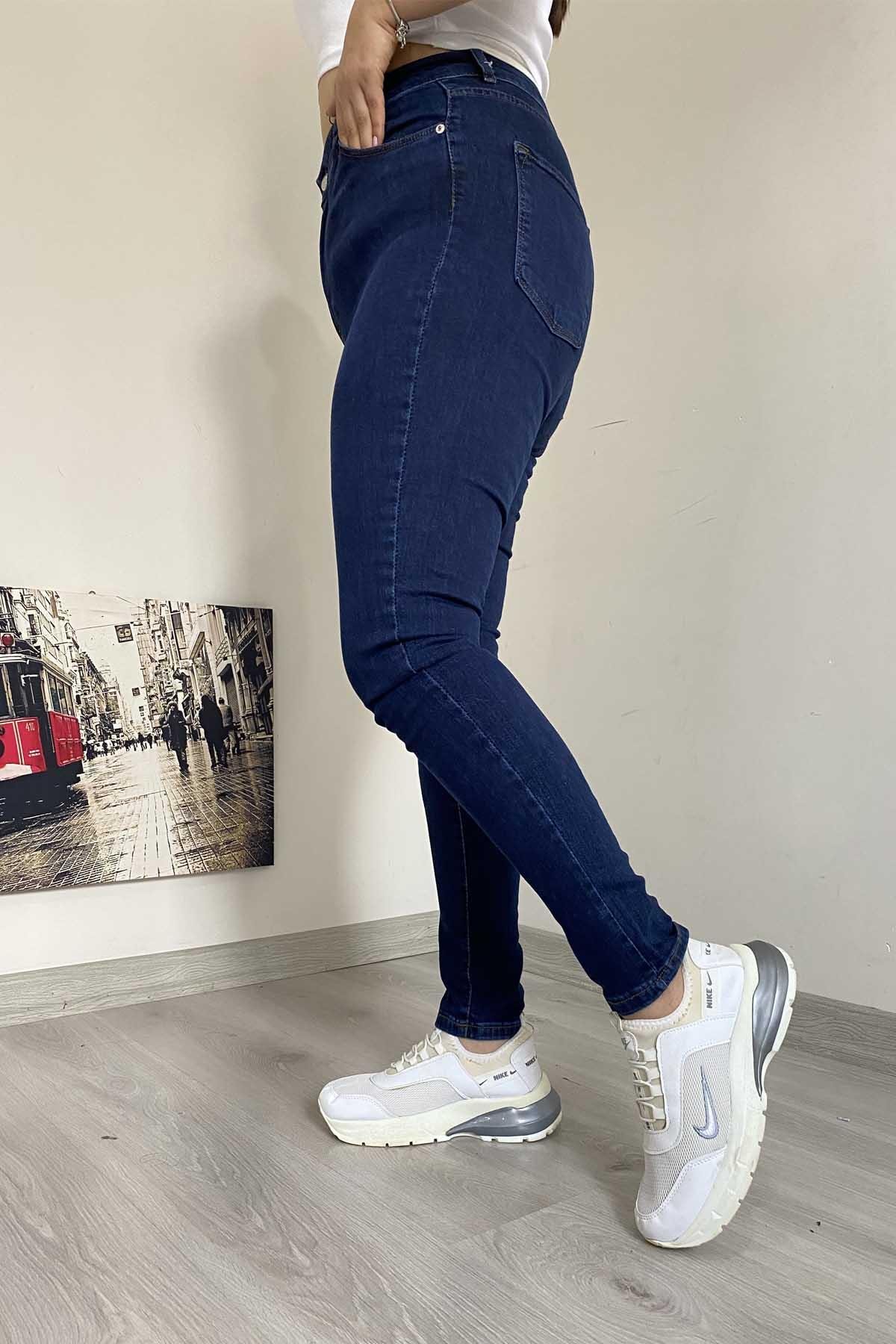 Full Likra Dar Paca Büyük Beden Sihirli Jean