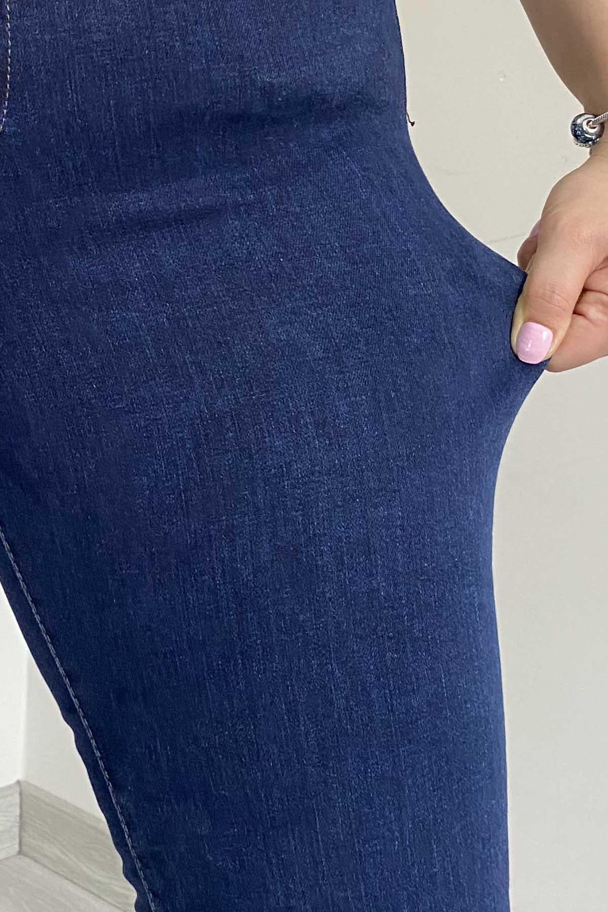 Full Likra Dar Paca Büyük Beden Sihirli Jean
