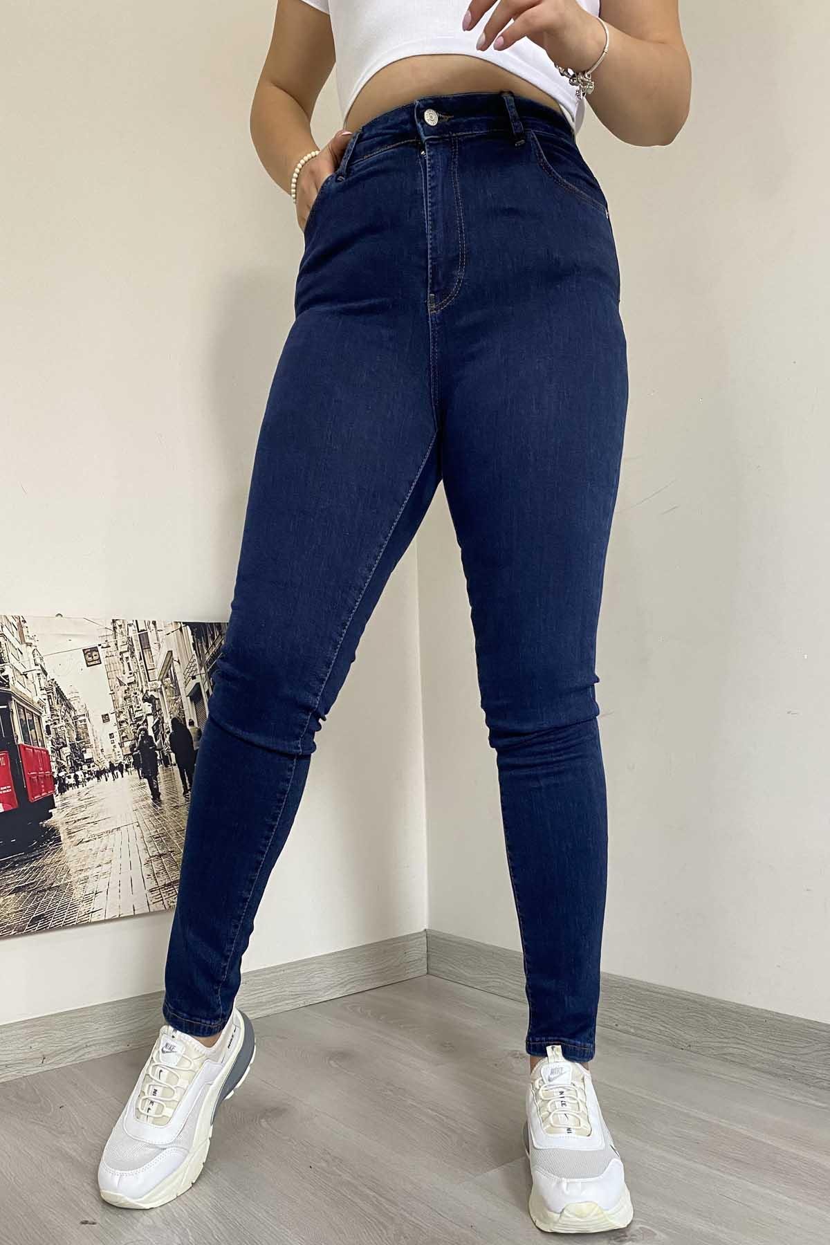 Full Likra Dar Paca Büyük Beden Sihirli Jean