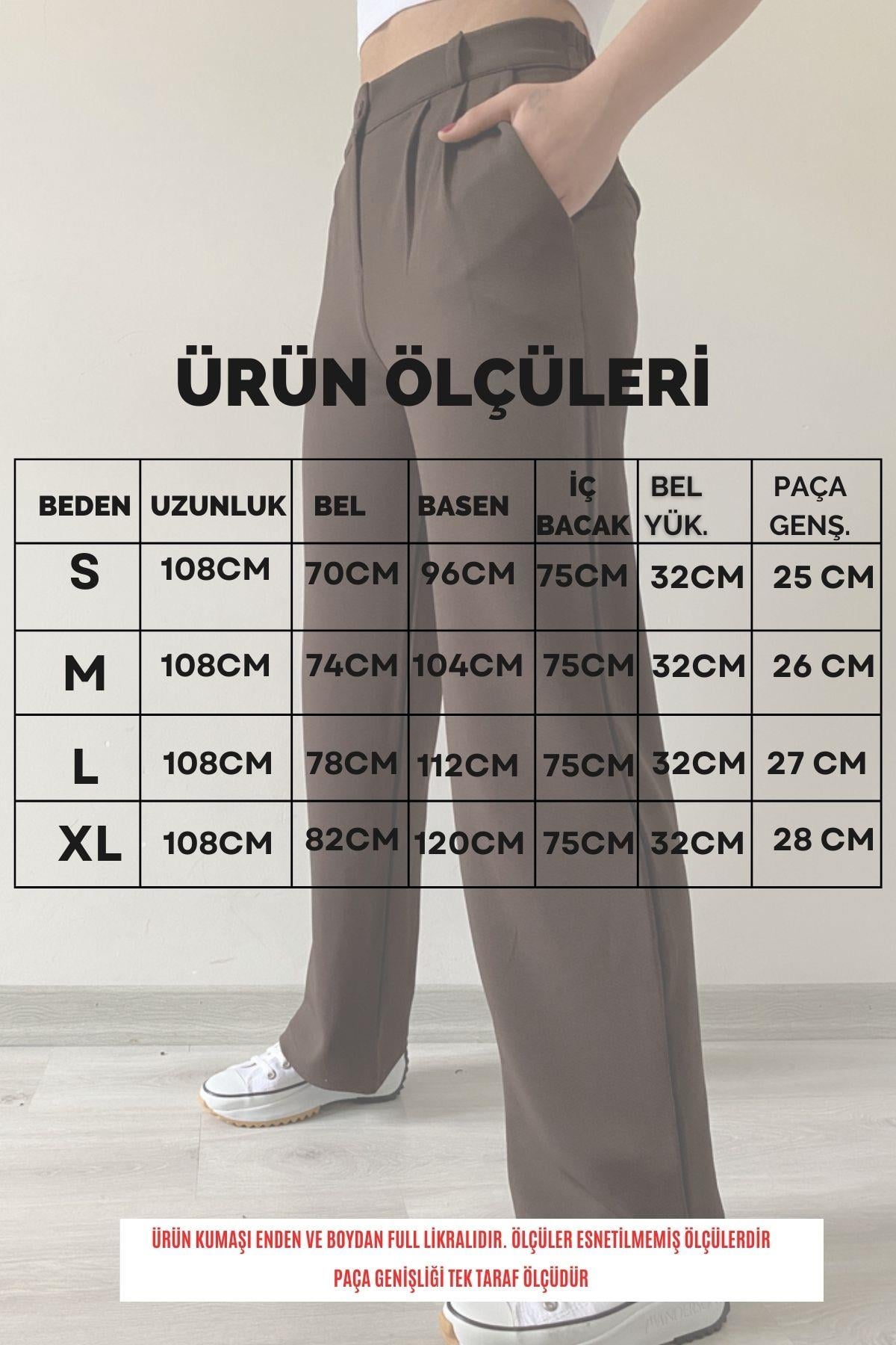 Full Likralı Pileli Beli Lastikli Pantolon