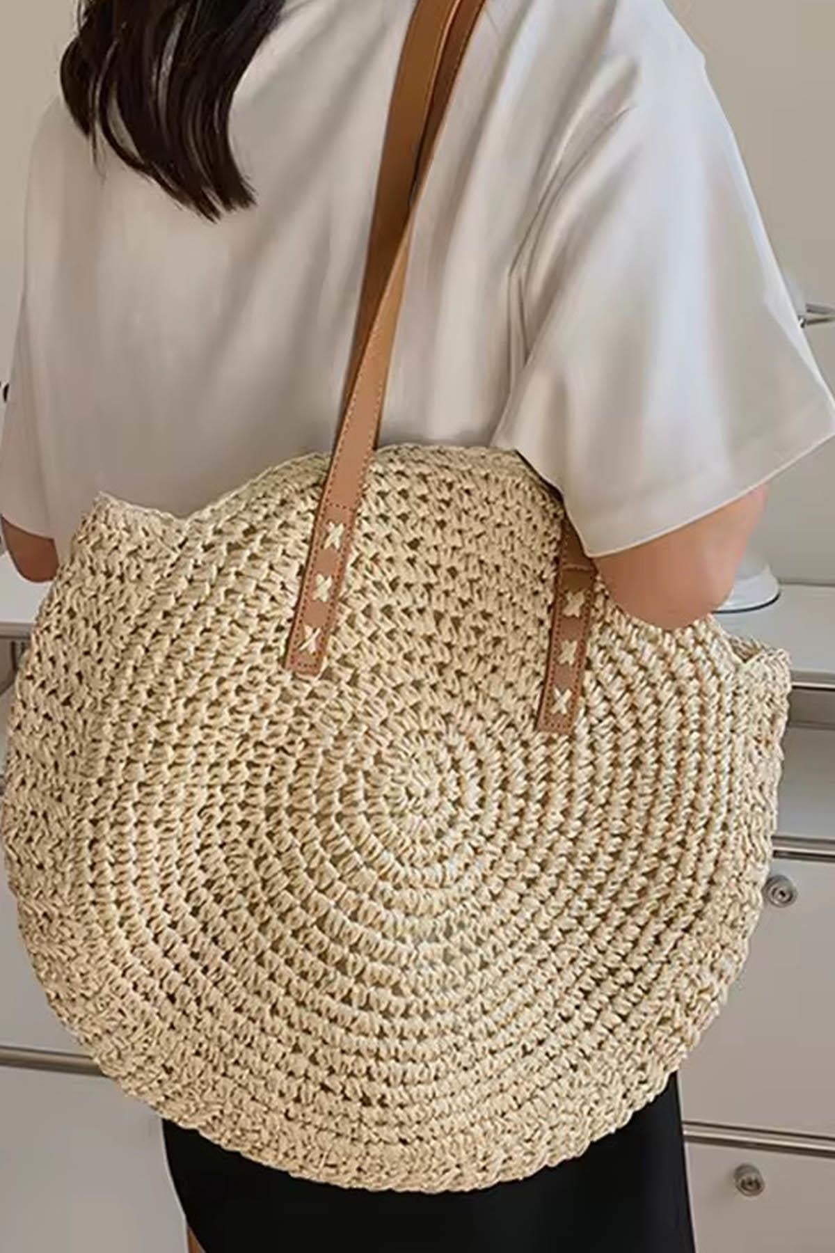 Handwoven Boho Tote Doğal Dokulu Hasır ÇantaHandwoven Boho Tote Hasır Çanta | Doğal Dokulu Yazlık Kadın ÇantaÇantaİSTANGÜL BUTİK