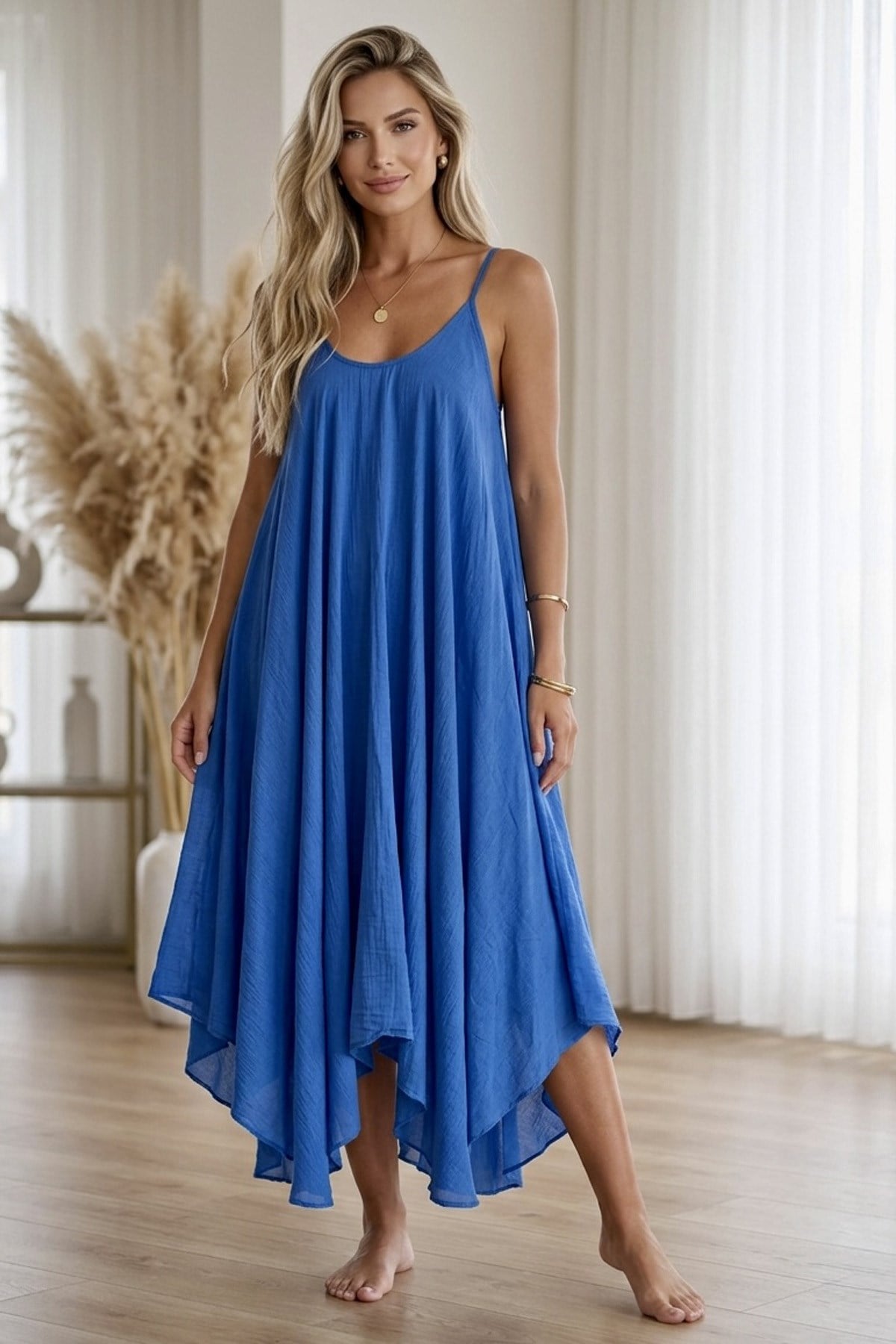 Bodrum Stil %100 Pamuk İtalyan Salaş Elbise – Oversize Katlı Rahat Yazlık Elbiseİç Göstermeyen Elbise Oversize Katlı Bodrum Stil Yazlık ElbiseELBİSEİSTANGÜL BUTİK