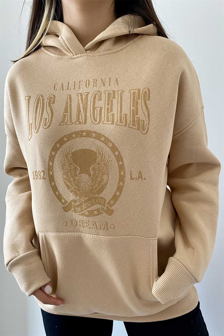 Los Angeles Baskılı Sweat