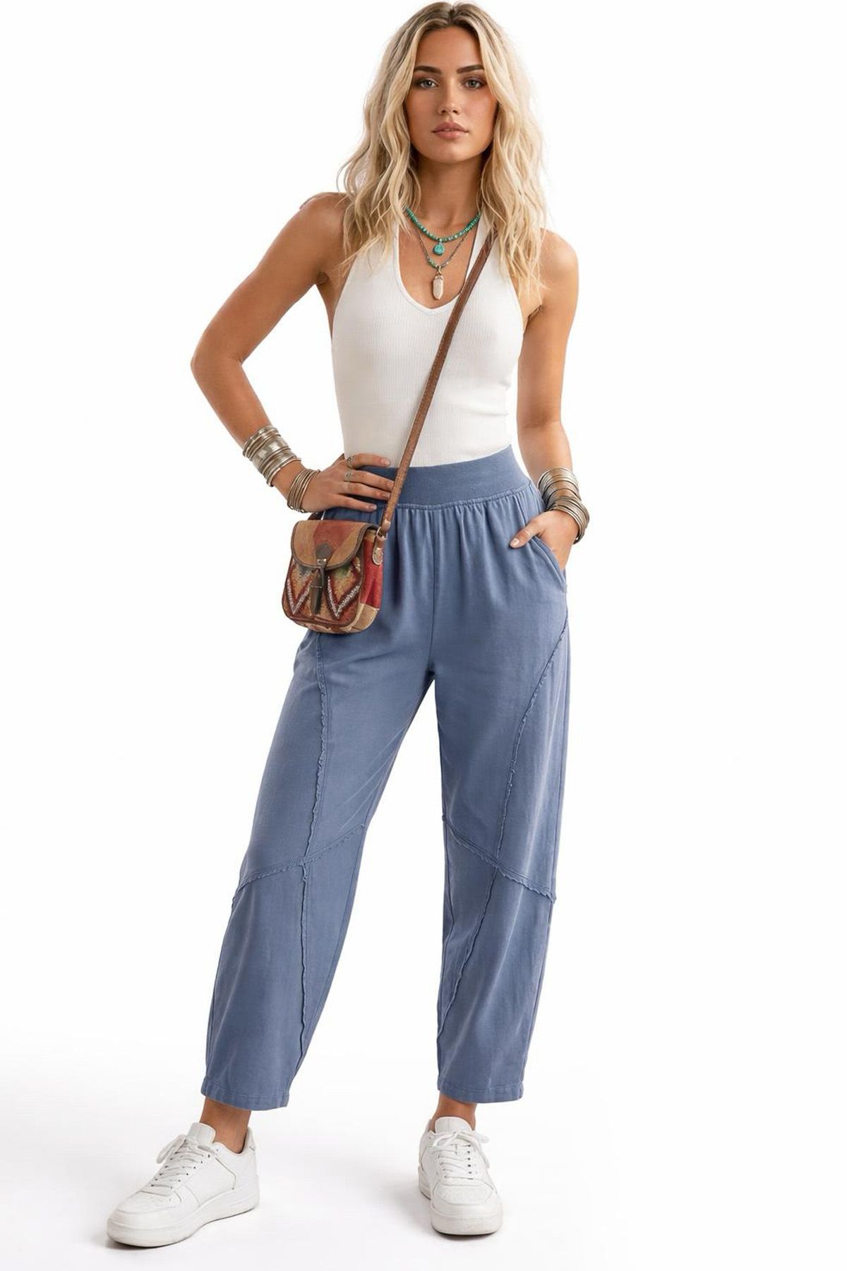 Özgür Kesim Pis Dikiş Parçalı Balon Keten PantolonÖzgür Kesim Balon Keten Pantolon | Parçalı Piş Dikiş Kadın PantolonPantolonİSTANGÜL BUTİK