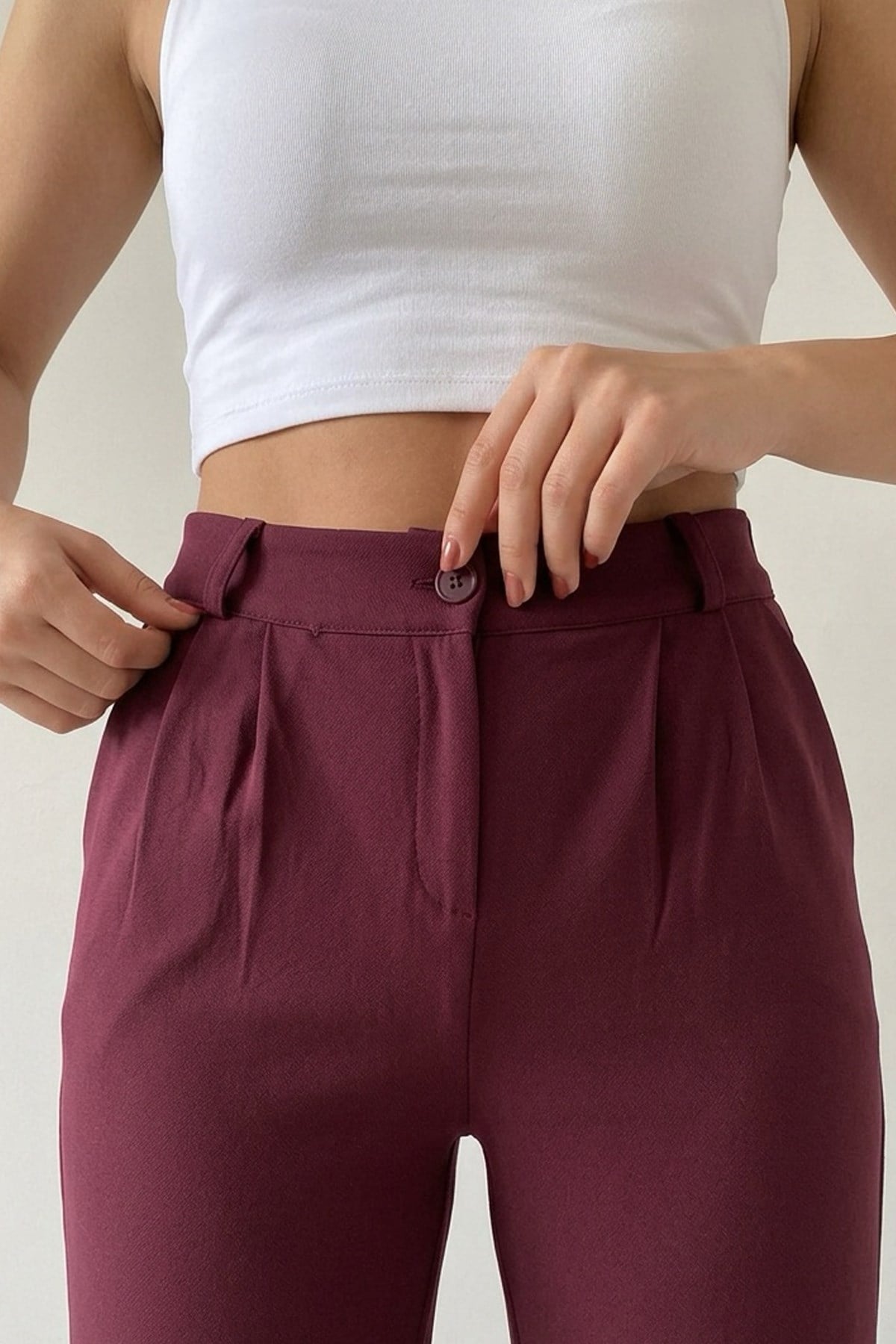 Full Likralı Pileli Beli Lastikli PantolonPantolonİSTANGÜL BUTİK