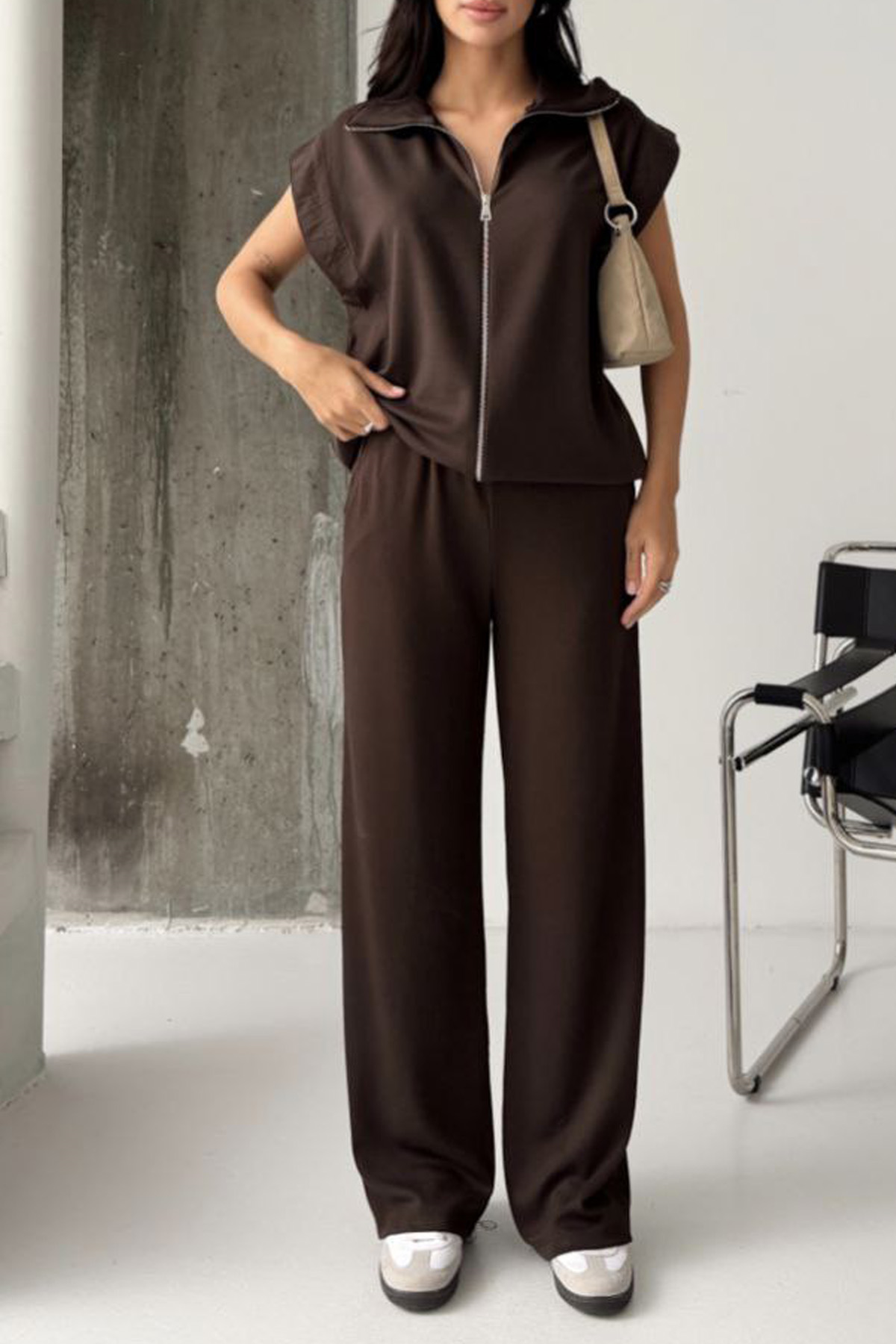 Prime Comfort Fermuarlı Kadın İkili TakımPrime Comfort Fermuarlı Kadın İkili Takım | Rahat Kesim Bol Paça Şık ModelTAKIMİSTANGÜL BUTİK
